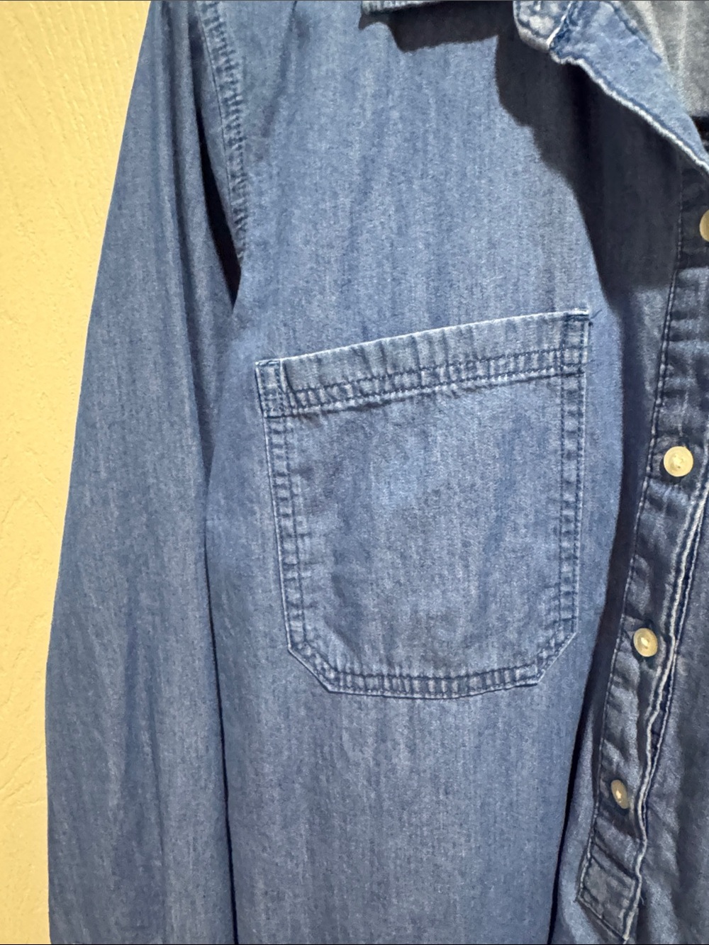 Old Navy Denim Button-Front Shirt Dress - Blue XL - Picture 4 of 6
